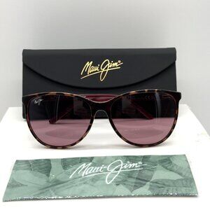 Maui Jim Ocean Tortoise Raspberry Rose Polarized Sunglasses MJ723-12B Women